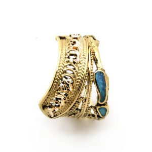 Gold Ring Shaped Like the Map of Israel